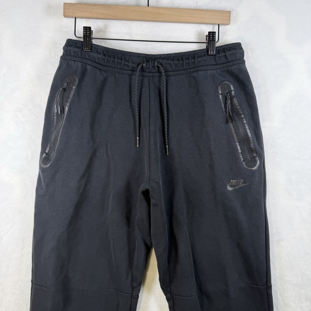 Nike Tech Fleece Joggers Mens Large Black Drawstring Zip Pockets DQ4312-010